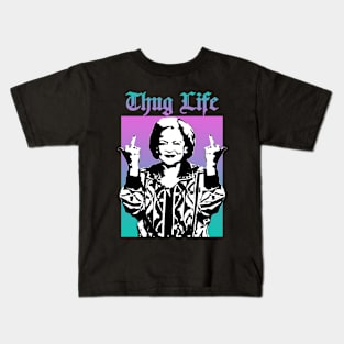 Betty White - thug life Kids T-Shirt